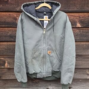 Carhartt Hooded Jacket J280 Moss Green Size Medium Rare Vintage